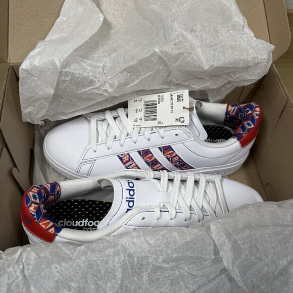 Adidas x Farm Rio Women's Grand Court 2.0 Tennis Shoe Sneaker White Size 9 - Picture 12 of 13